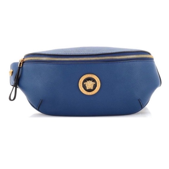 NEW VERSACE MICROCHIPPED BLUE LEATHER BELT BAG! - Picture 15 of 15